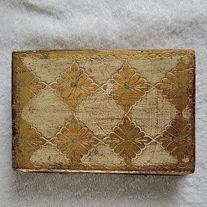 Vintage Italian Wood Florentine Gold Gilt A House Blessing Double Hinged Frame.